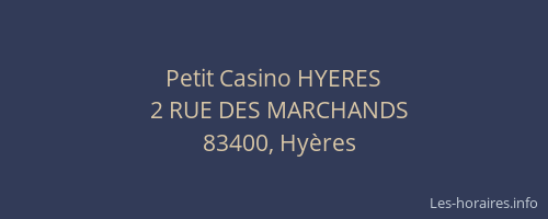 Petit Casino HYERES
