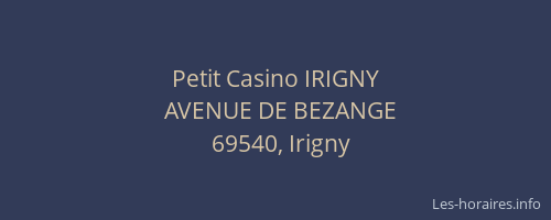 Petit Casino IRIGNY