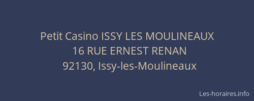Petit Casino ISSY LES MOULINEAUX