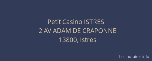 Petit Casino ISTRES