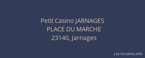 Petit Casino JARNAGES