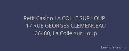 Petit Casino LA COLLE SUR LOUP