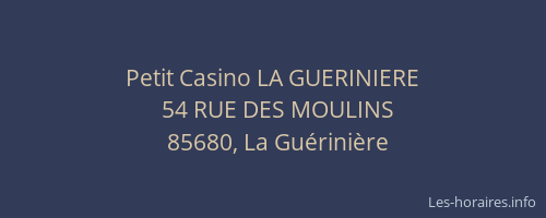Petit Casino LA GUERINIERE