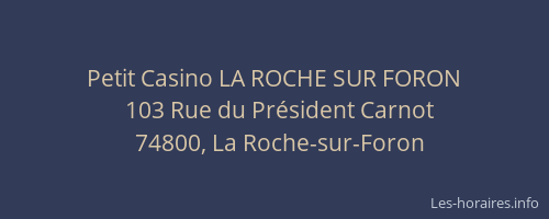 Petit Casino LA ROCHE SUR FORON