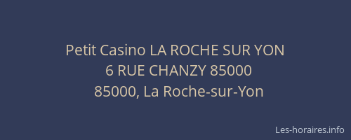 Petit Casino LA ROCHE SUR YON