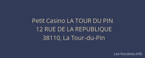 Petit Casino LA TOUR DU PIN