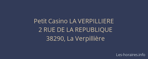 Petit Casino LA VERPILLIERE