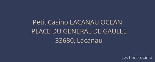 Petit Casino LACANAU OCEAN