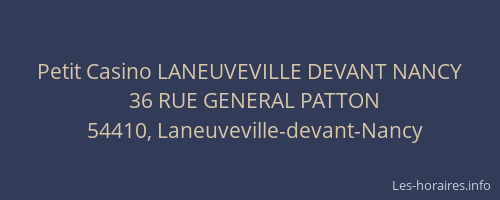 Petit Casino LANEUVEVILLE DEVANT NANCY
