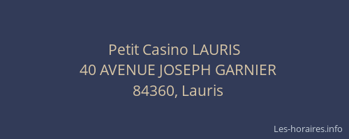 Petit Casino LAURIS