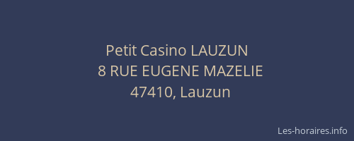 Petit Casino LAUZUN