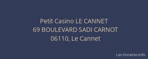 Petit Casino LE CANNET