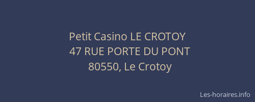 Petit Casino LE CROTOY