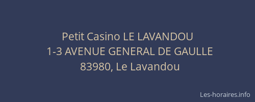 Petit Casino LE LAVANDOU