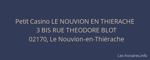 Petit Casino LE NOUVION EN THIERACHE