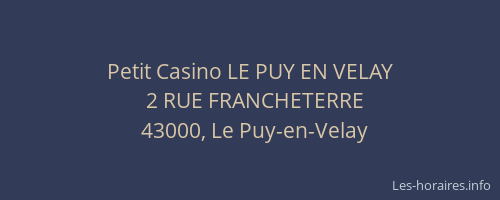 Petit Casino LE PUY EN VELAY