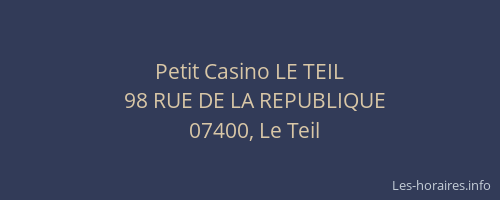 Petit Casino LE TEIL