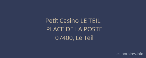 Petit Casino LE TEIL