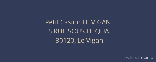 Petit Casino LE VIGAN