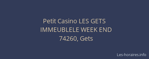 Petit Casino LES GETS