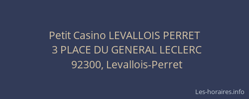 Petit Casino LEVALLOIS PERRET