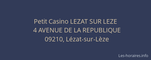 Petit Casino LEZAT SUR LEZE