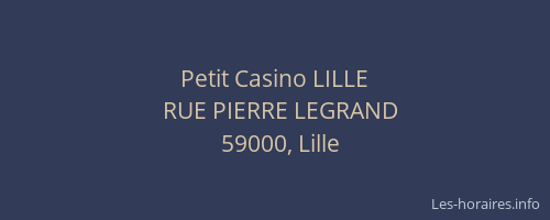 Petit Casino LILLE