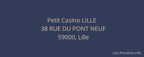 Petit Casino LILLE