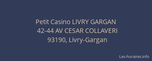Petit Casino LIVRY GARGAN