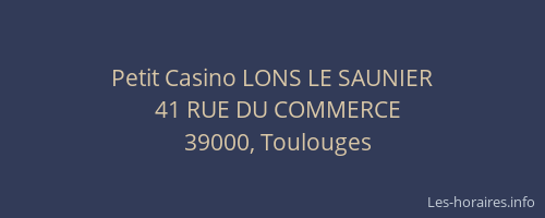 Petit Casino LONS LE SAUNIER