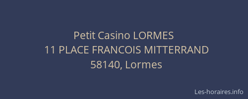 Petit Casino LORMES