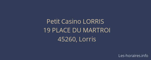 Petit Casino LORRIS