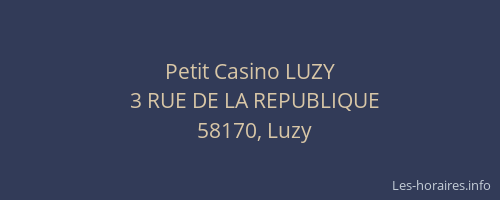 Petit Casino LUZY