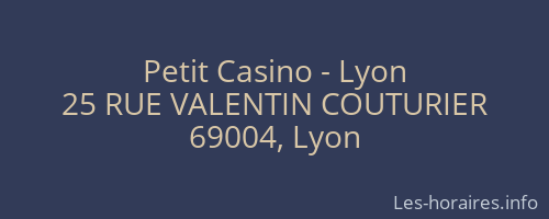 Petit Casino - Lyon
