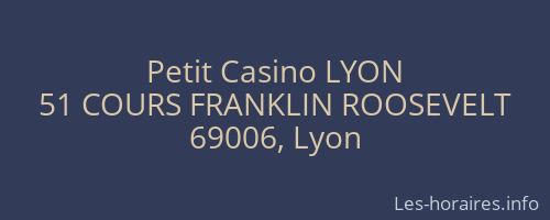 Petit Casino LYON