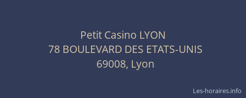 Petit Casino LYON