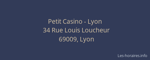Petit Casino - Lyon
