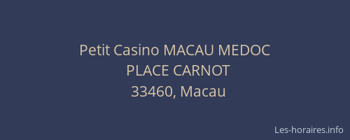 Petit Casino MACAU MEDOC
