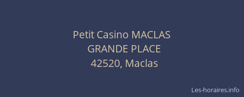Petit Casino MACLAS