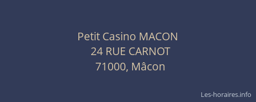 Petit Casino MACON