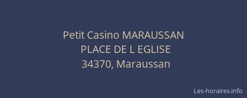 Petit Casino MARAUSSAN