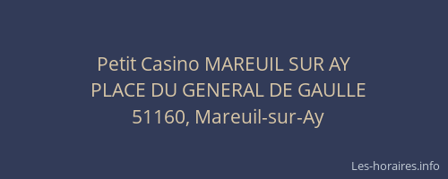 Petit Casino MAREUIL SUR AY