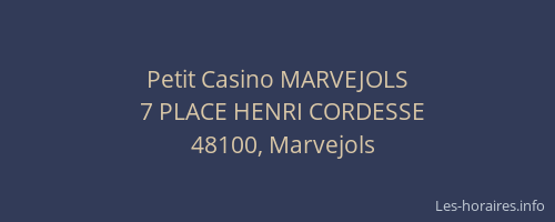 Petit Casino MARVEJOLS