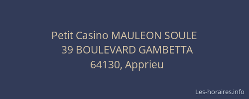 Petit Casino MAULEON SOULE