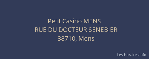 Petit Casino MENS