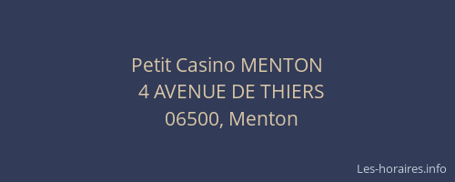 Petit Casino MENTON