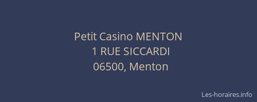 Petit Casino MENTON