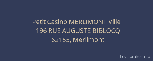 Petit Casino MERLIMONT Ville