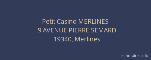 Petit Casino MERLINES