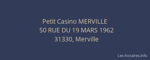 Petit Casino MERVILLE